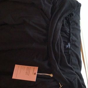 Quince Women's Black French Terry Modal Wide Leg Pant sz XL NWT Relaxed Leg